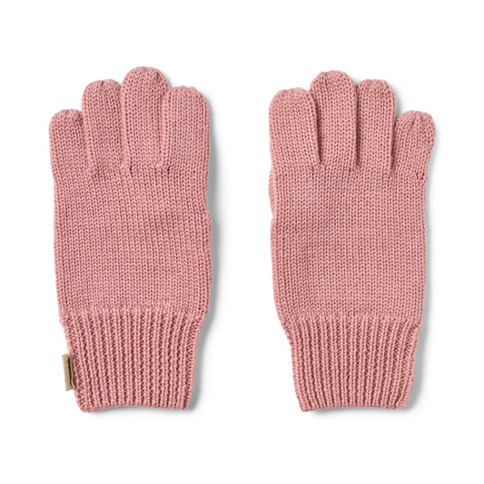 Strick Handschuhe - Rose