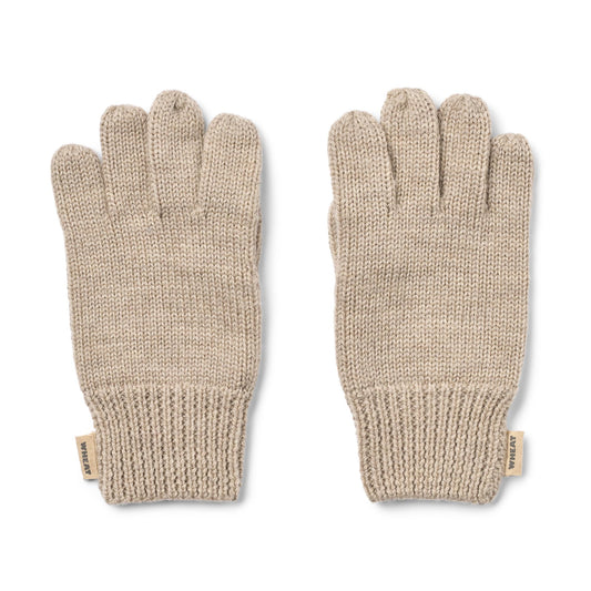 Strick Handschuhe - warm sand melange