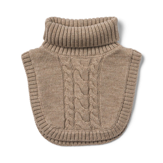Gestrickter Halswärmer - Grey Camel Melange