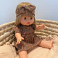 PUPPE Zoe - mit Kleid & Stirnband Braun
