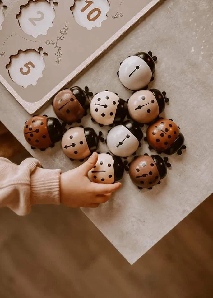 Montessori Marienkäfer Puzzle aus Holz