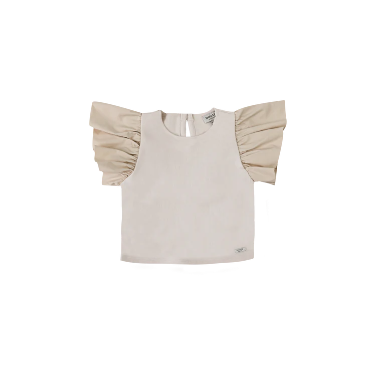 Donsje Ubah Top mit Rüschen-Details | Soft Sand