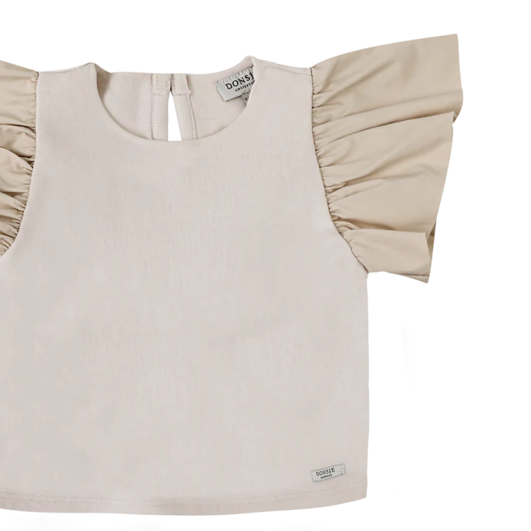 Donsje Ubah Top mit Rüschen-Details | Soft Sand