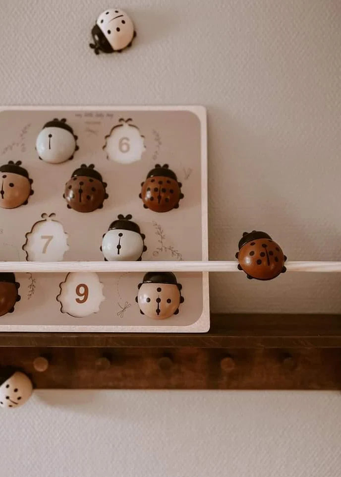 Montessori Marienkäfer Puzzle aus Holz