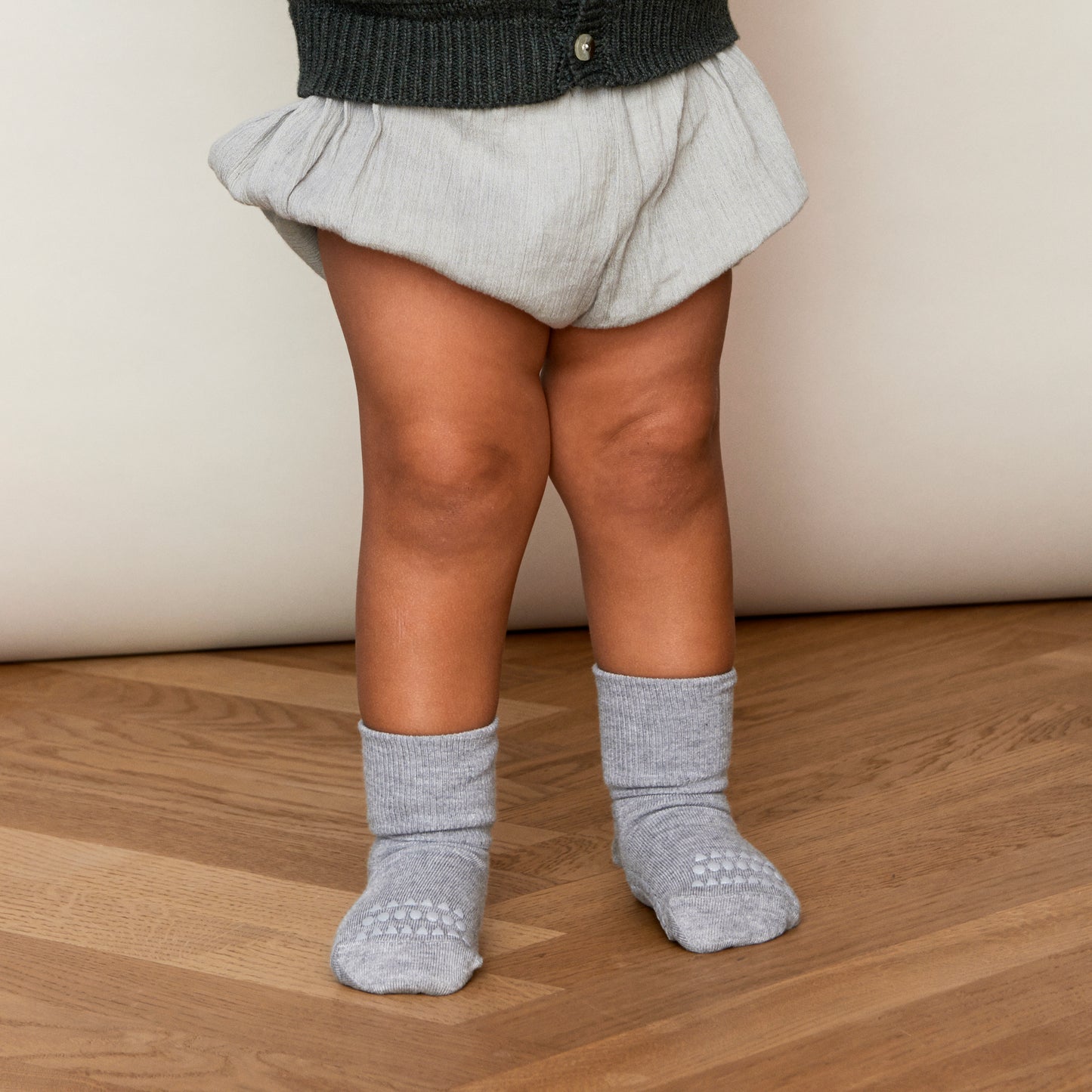 RUTSCHFESTE BABYSOCKEN - GREY MELANGE