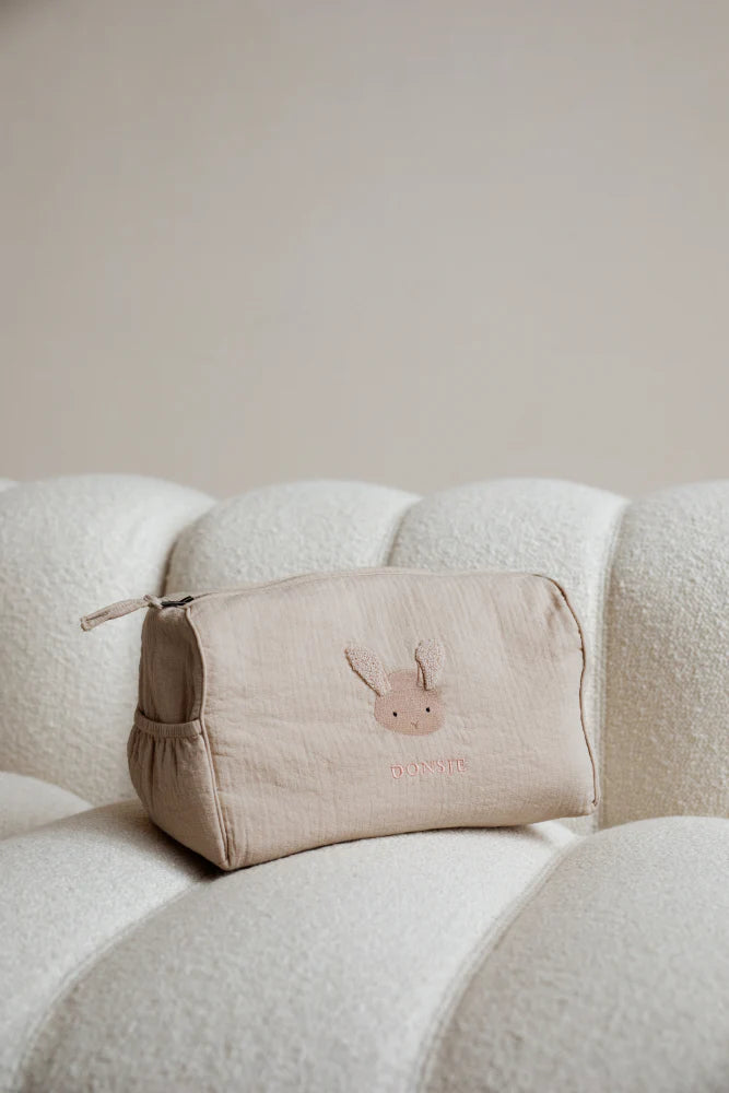 DONSJE Tebbe Washbag | Fluffy Bunny | Vintage Rose