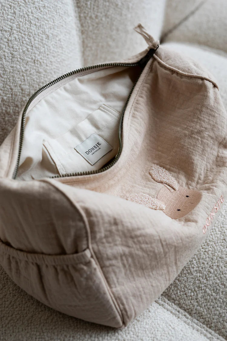 DONSJE Tebbe Washbag | Fluffy Bunny | Vintage Rose