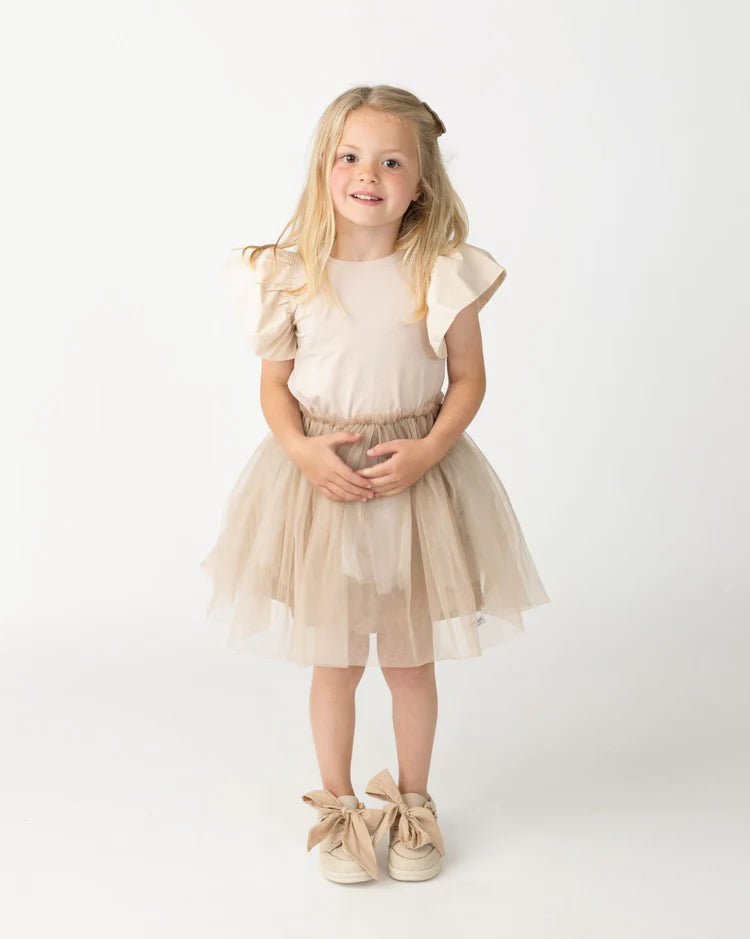 Donsje Ubah Top mit Rüschen-Details | Soft Sand