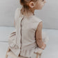 Frottee Kleid - Flowers - dusty rose