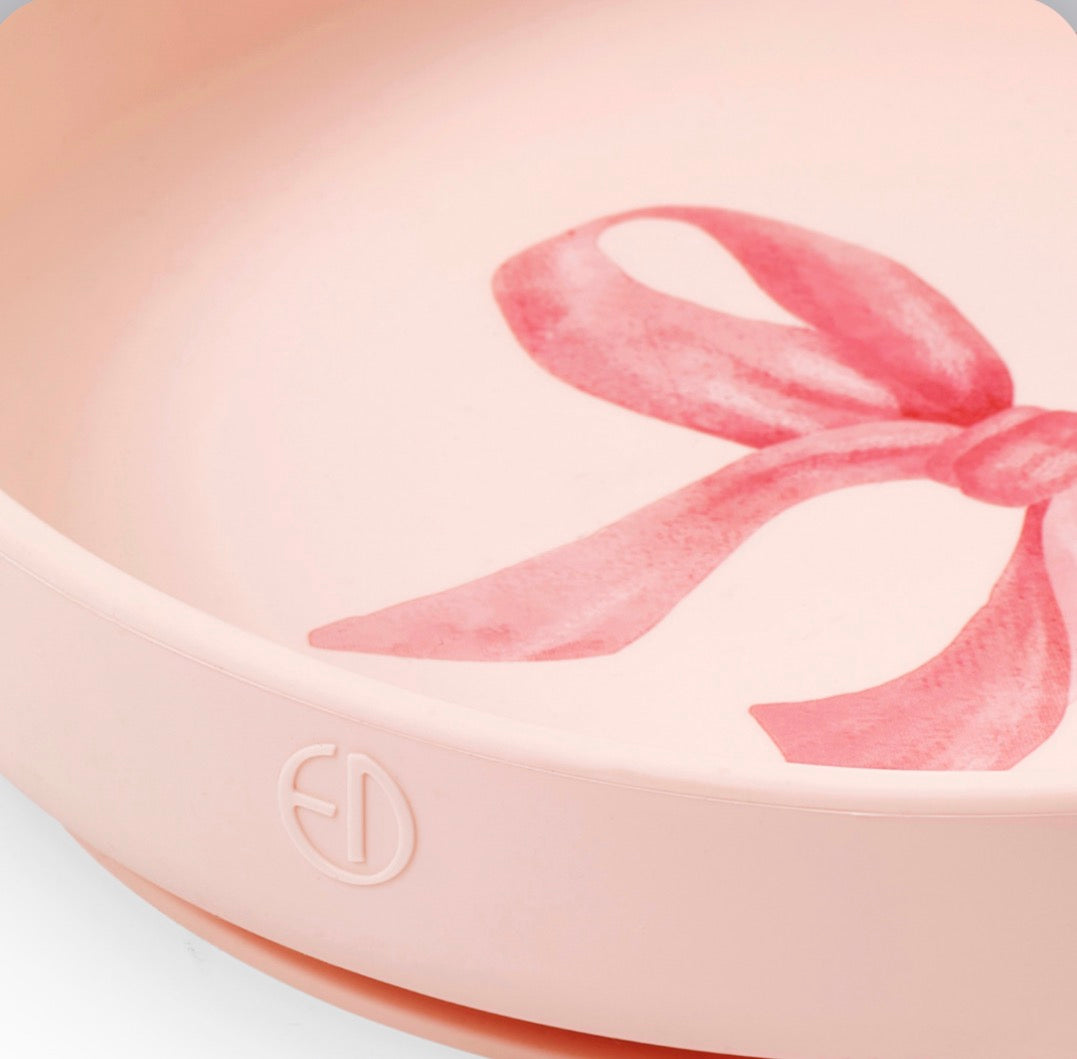 Silikonteller-Set - Rosy Bow