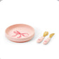 Silikonteller-Set - Rosy Bow