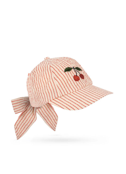 Ellie Bow Kappe - Cherry