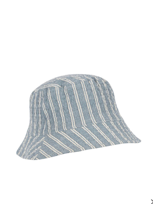 Elliot Sonnenhut aus Baumwolle- Blau Streifen