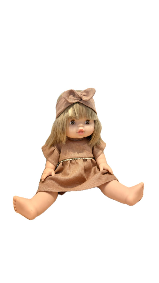 PUPPE Zoe - mit Kleid & Stirnband