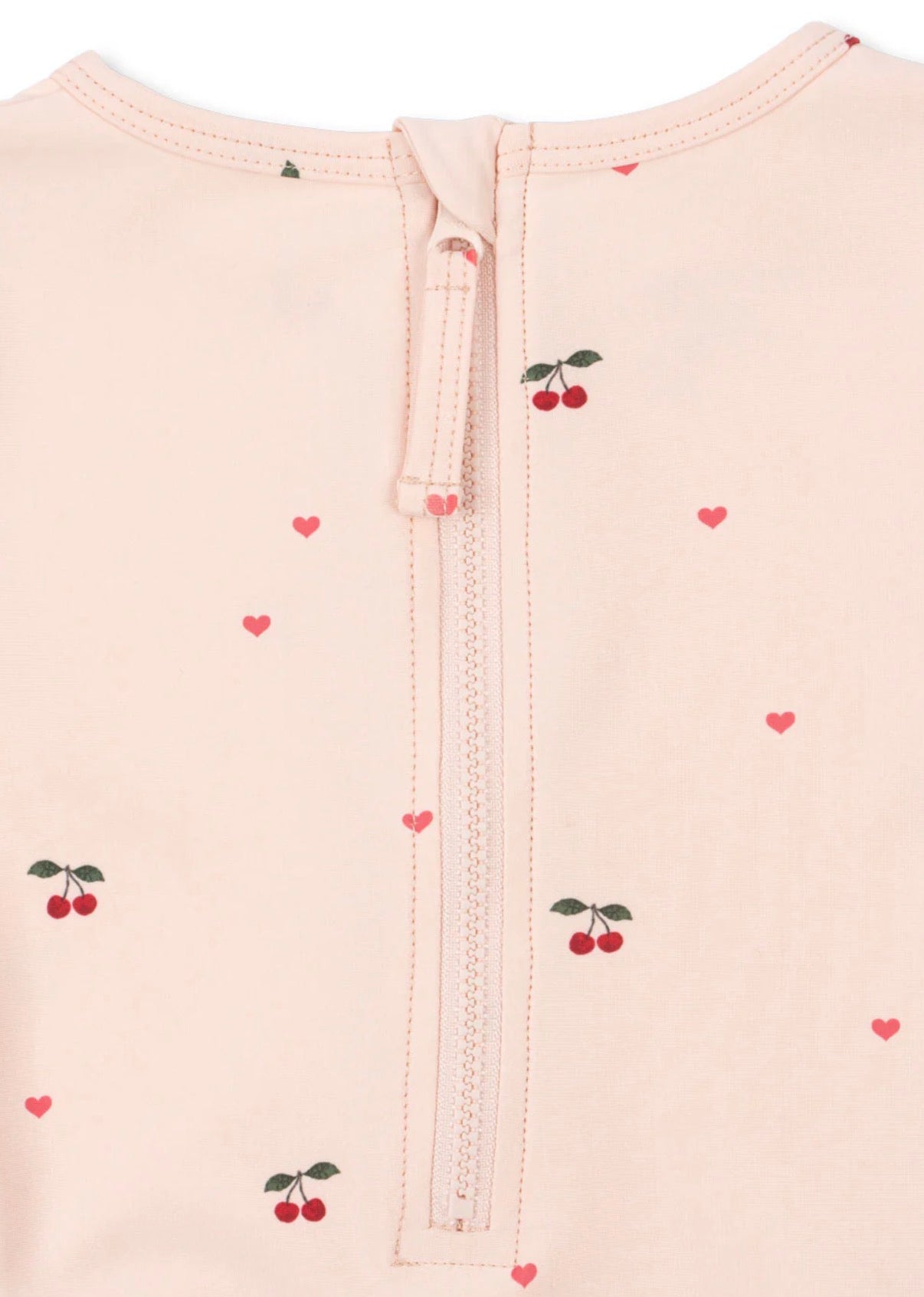 Merle langarm Badeanzug -  cherry coeur rose