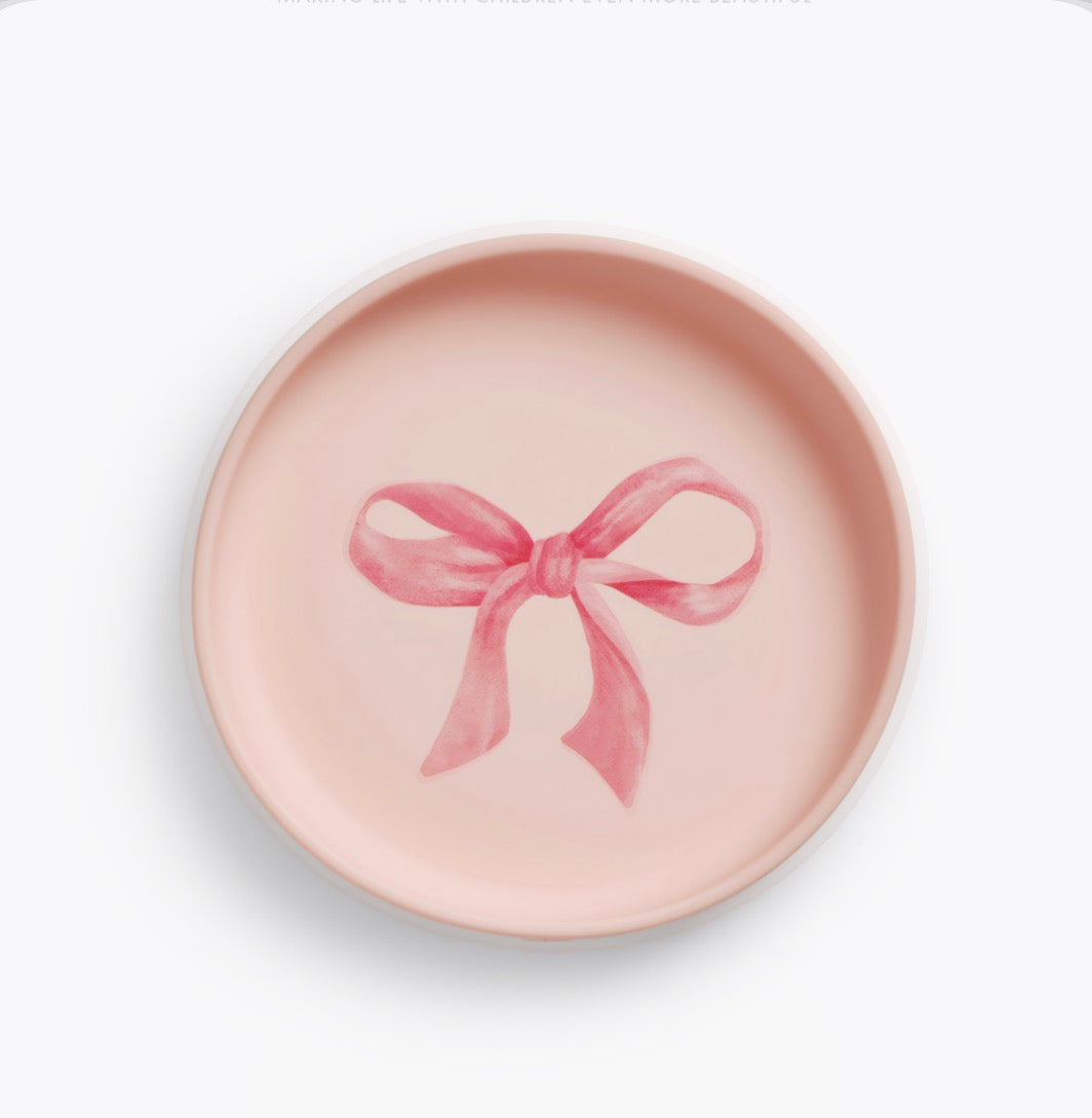 Silikonteller-Set - Rosy Bow