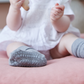 RUTSCHFESTE BABYSOCKEN - GREY MELANGE