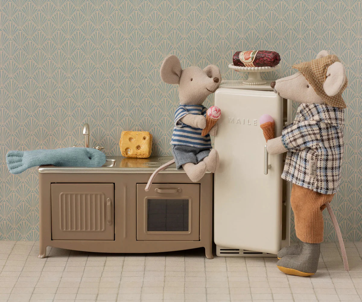 Maileg - Kühlschrank - Maus - Creme