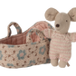 Maileg - Babymaus in Tragetasche - Rose