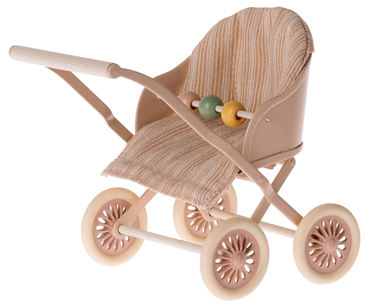 Maileg - Kinderwagen, Baby - Rose