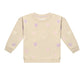 OVERSIZED SWEATSHIRT 'TERRY HEARTS' IN CAPPUCCINO