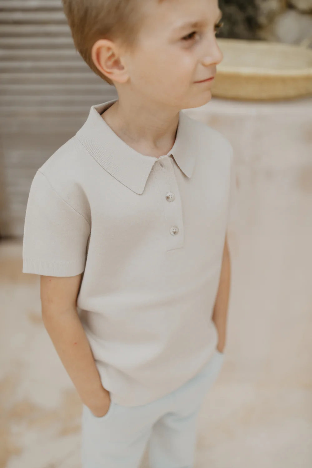 Weiches Polo im zeitlosen Design - cappucino