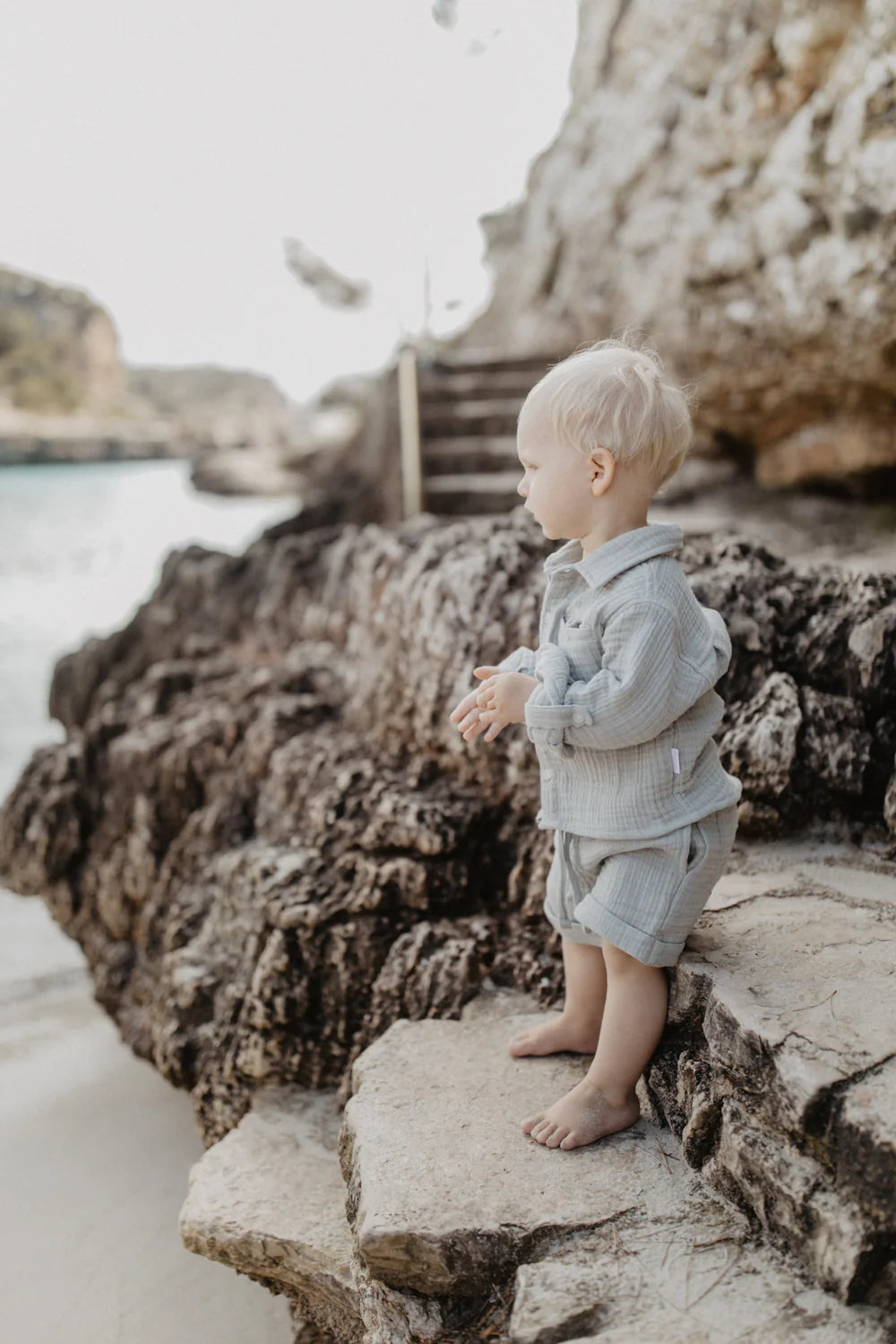 Musselin Hemd aus Bio Baumwolle - soft green