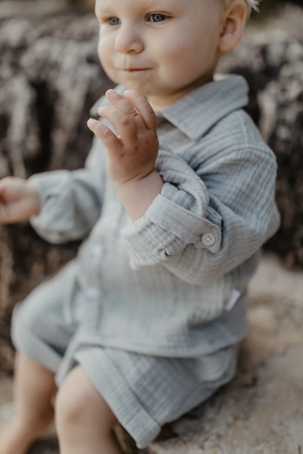 Musselin Hemd aus Bio Baumwolle - soft green