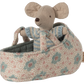 Maileg - Babymaus in Tragetasche - Blau