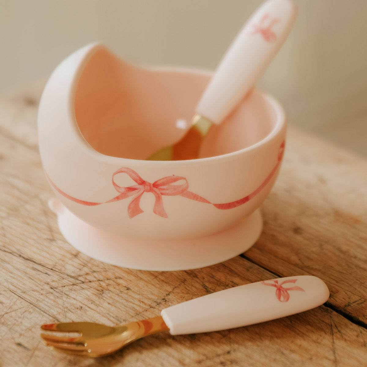 Schalen-set aus silikon - Rosy Bow