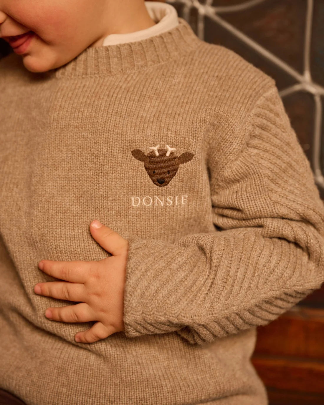 Donsje Geeratz Merino Wool Sweater | Stag | Milk Chocolate Melange