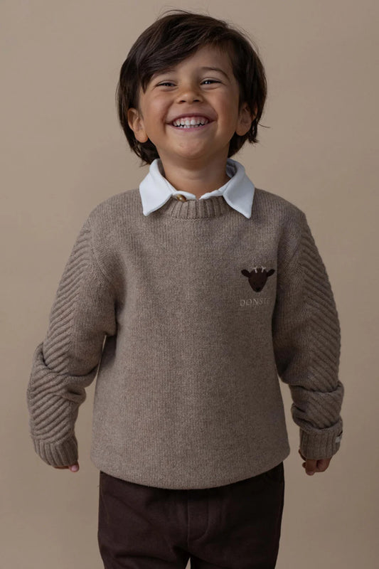 Donsje Geeratz Merino Wool Sweater | Stag | Milk Chocolate Melange