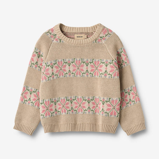 Jaquard Pullover Alberte - warm sand
