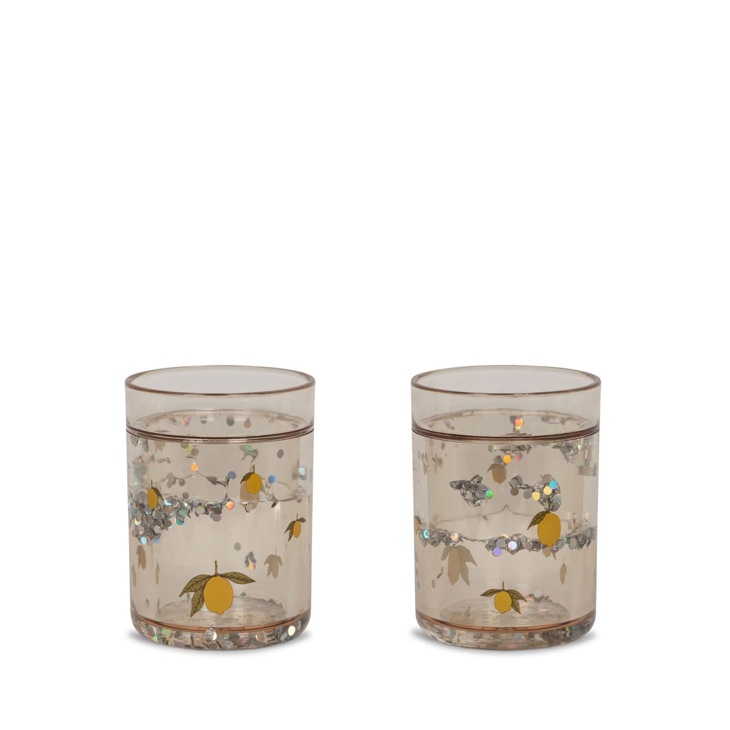 Glitter cups pack of 2 - Lemon 