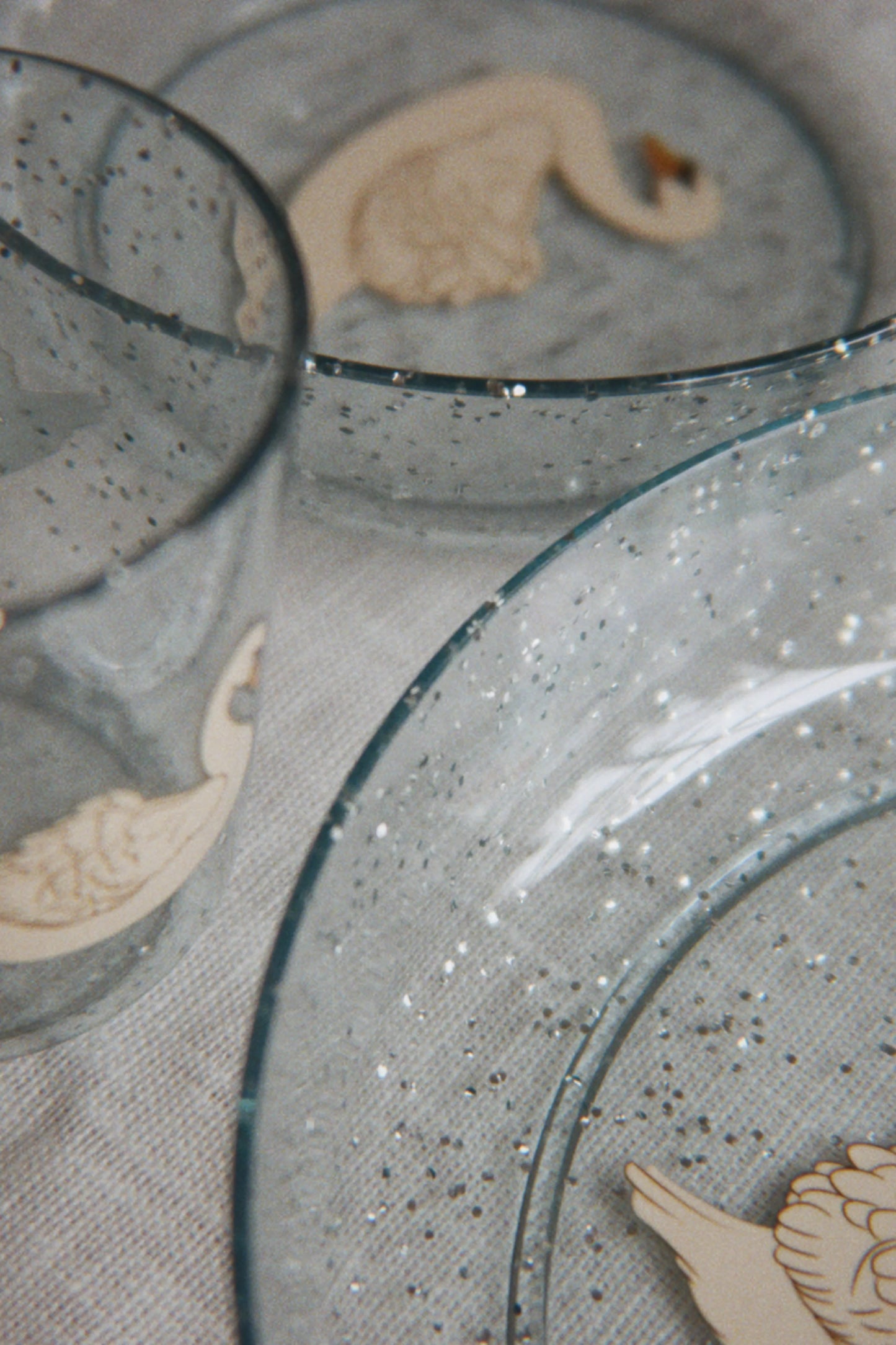 SPARKLY DINNER SET | swan blue