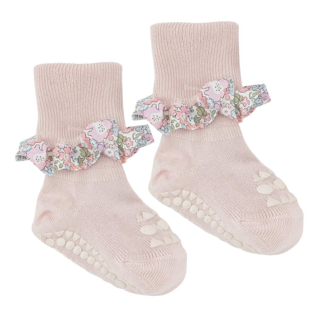 RUTSCHFESTE BABYSOCKEN - LIBERTY SOFT PINK