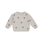 Oversized Sweatshirt mit Stickerei 'Field of daisies' - beige