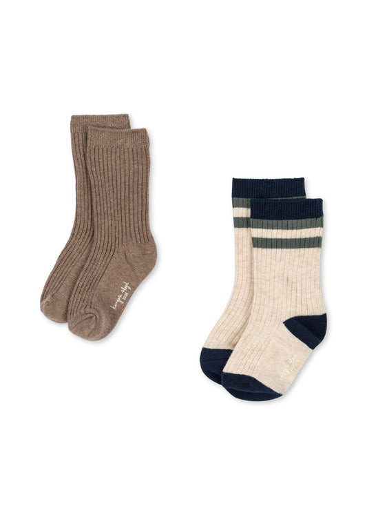 2er Pack Socken - Navy Stripes