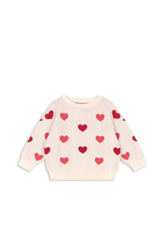Lapis Pullover - coeur coloré duo pink