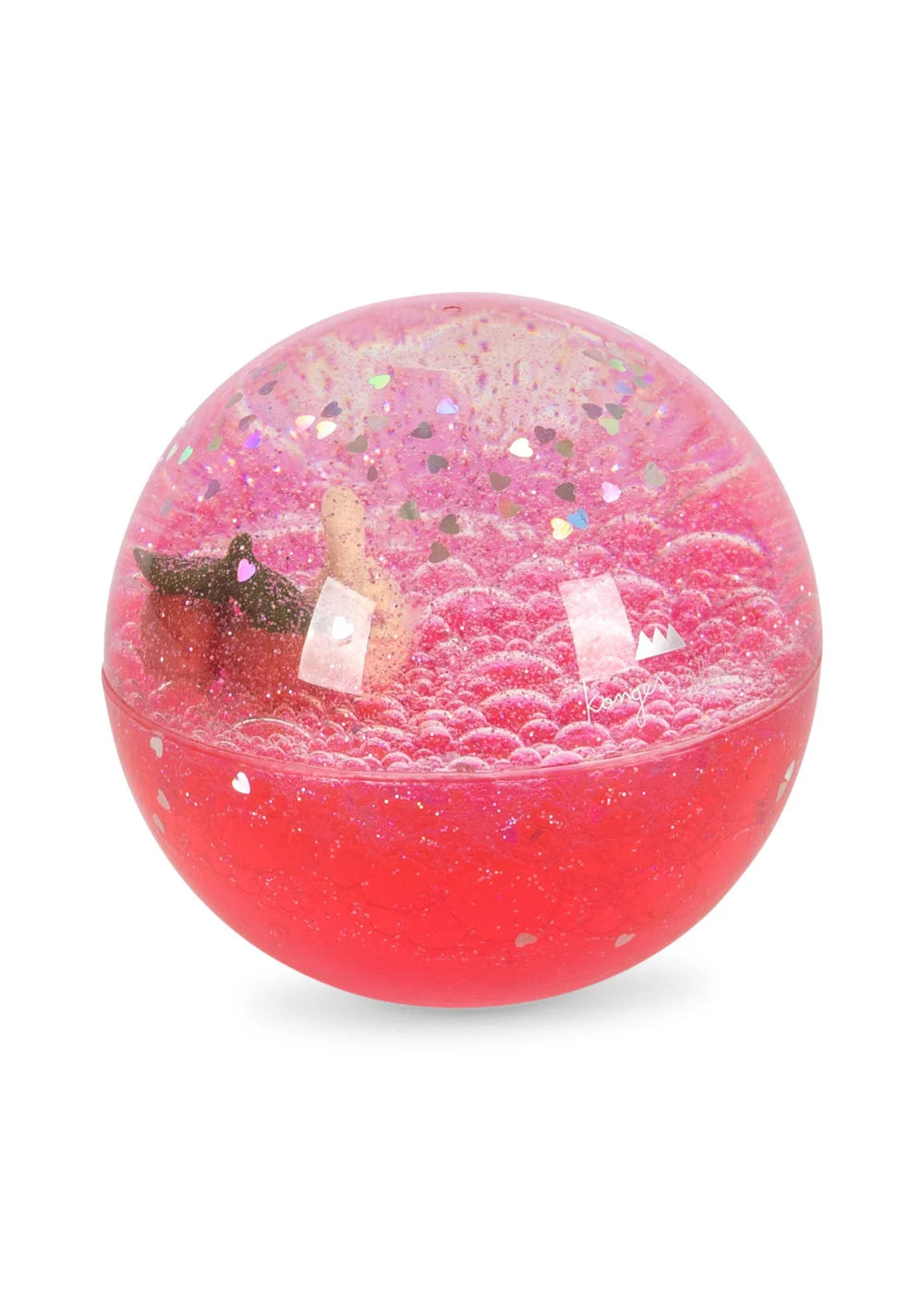 GLITTER WATER BALL - cherry