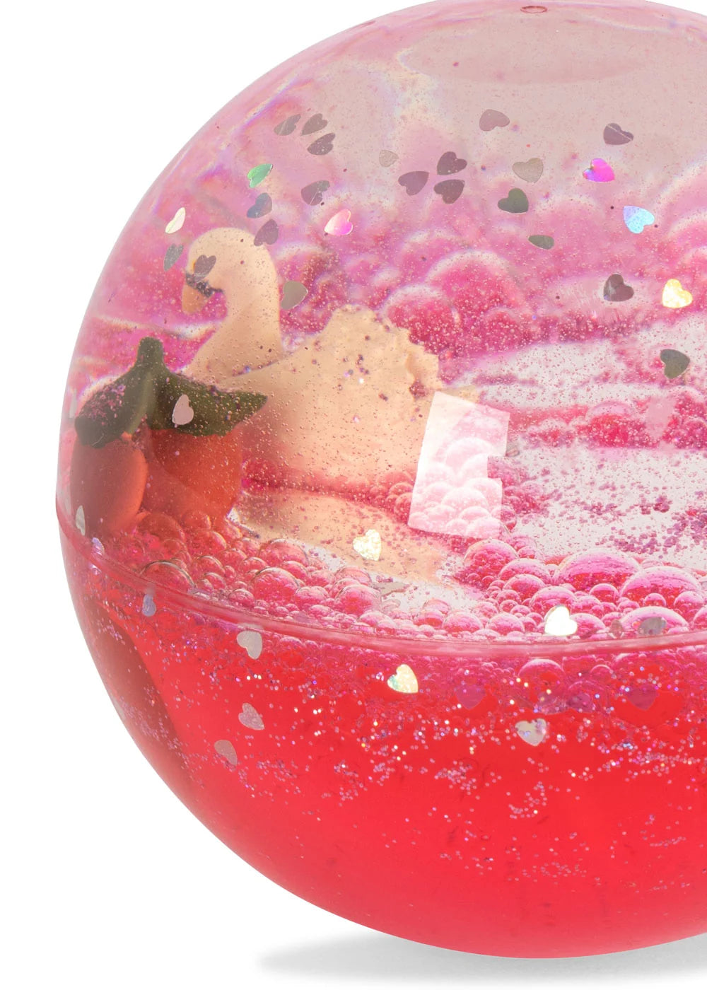 GLITTER WATER BALL - cherry
