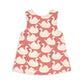 MAGOT BOW DRESS - swan rose