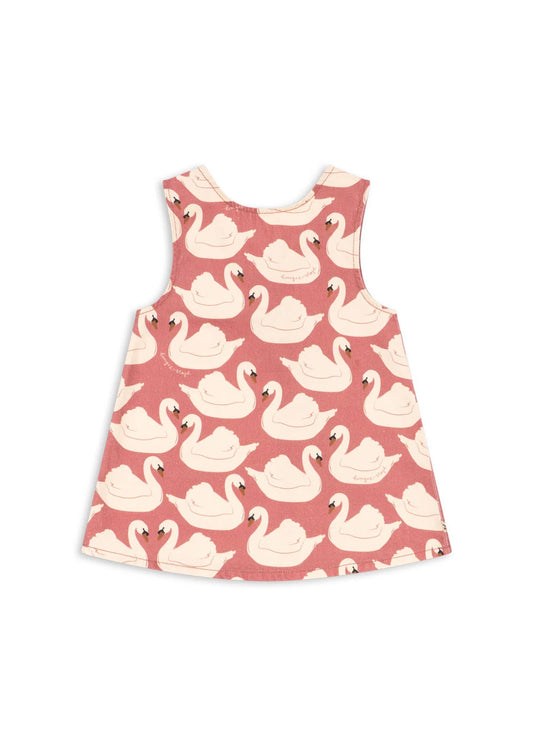 MAGOT BOW DRESS - swan rose