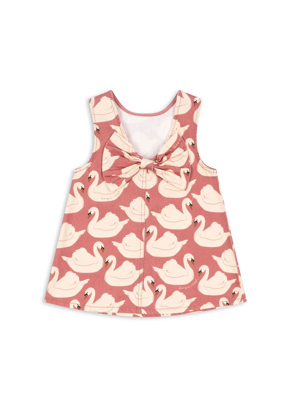 MAGOT BOW DRESS - swan rose