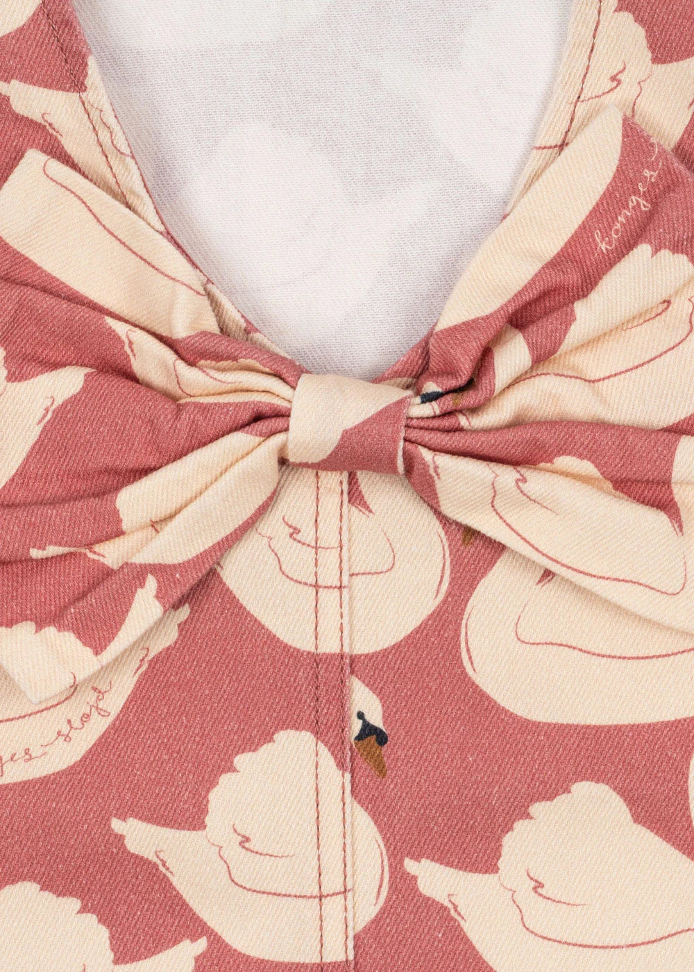 MAGOT BOW DRESS - swan rose