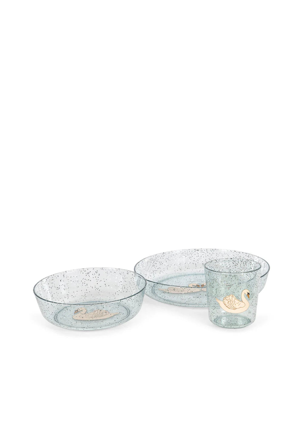 SPARKLY DINNER SET | swan blue