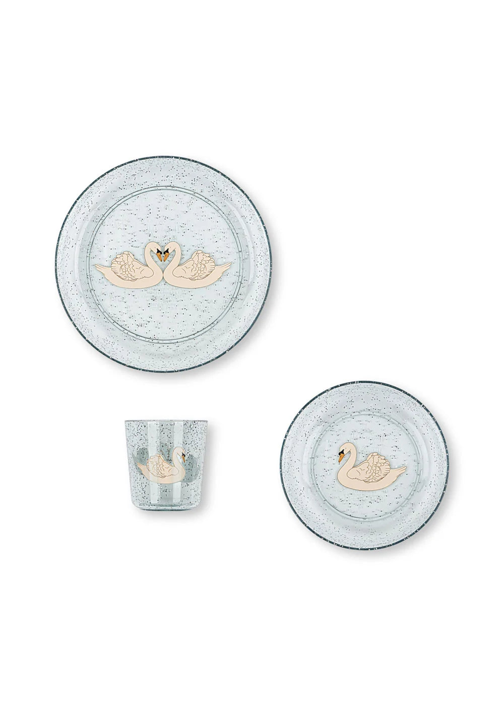 SPARKLY DINNER SET | swan blue