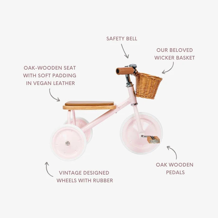 VINTAGE DREIRAD BANWOOD - ROSA