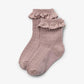 Wollspitzensocken Nora - dry rose