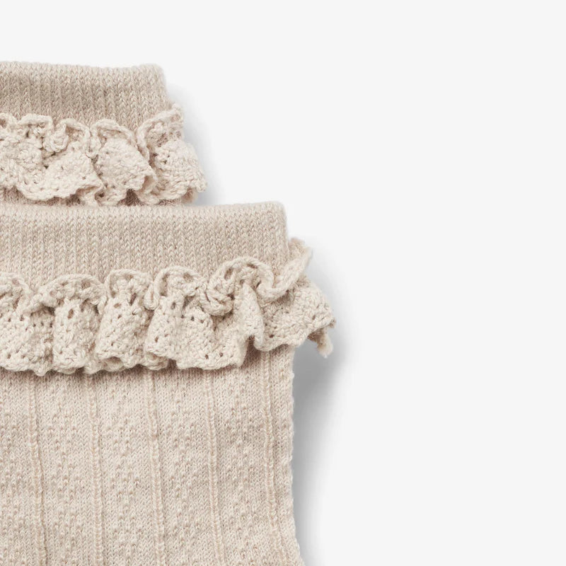 Wollspitzensocken Nora -Offwhite/Beige